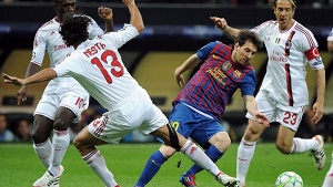Lionel Messi no tuvo espacios para mostrar su fútbol.