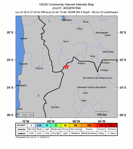 sismo entre Chile y Argentina