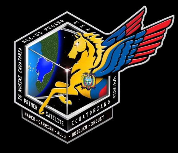 La insignia de la misión espacial del Pegaso. 