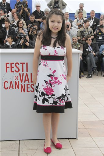 La actriz Andrea Vergara posa con motivo de la presentación de la película mexicana "Heli", en competencia por la Palma de Oro, el jueves 16 de mayo del 2013 en el Festival de Cine de Cannes. (AP Foto/Francois Mori)