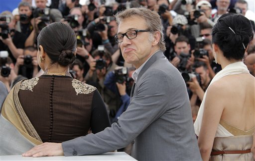El integrante del jurado Christoph Waltz durante una sesión de fotos para la 66ª edición del Festival de Cine de Cannes, en Francia el miércoles 15 de mayo de 2013. (Foto AP/ Francois Mori)