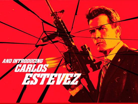 Charlie Sheen como Carlos Estevez en Machete 2