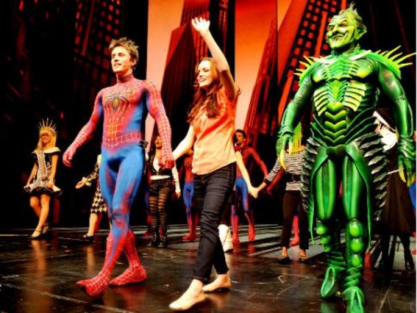 El musical de Spiderman en Broadway. 