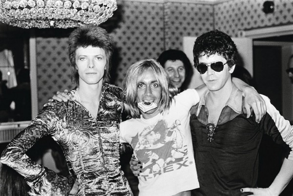 David Bowie, Iggy Pop y Lou Reed.