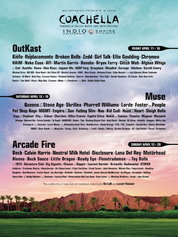 Coachella 2014 Lineup.