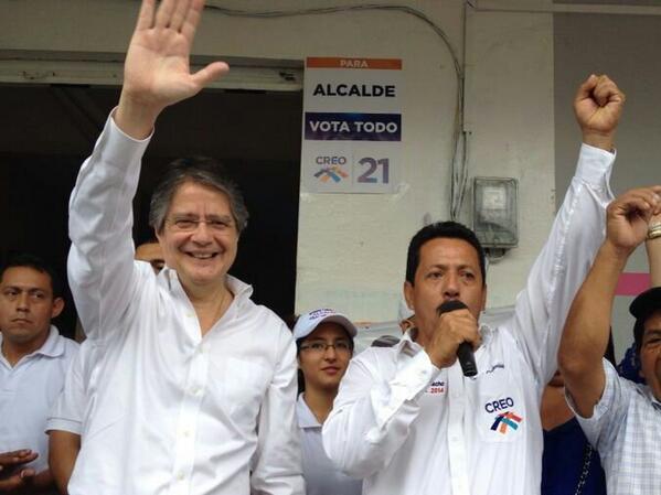 Con Ernesto Camacho, candidato a la alcaldía de Montalvo, por CREO.