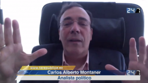 Carlos Alberto Montaner en entrevista con Jorge Ortiz. Foto de La República.EC