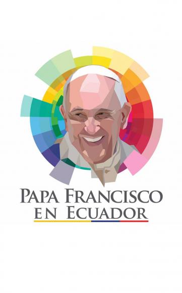 Logo oficial del gobierno del Ecuador por la visita del Papa Francisco.