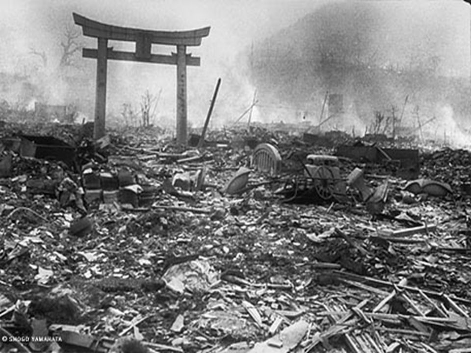 Nagasaki, semanas después del ataque nuclear.