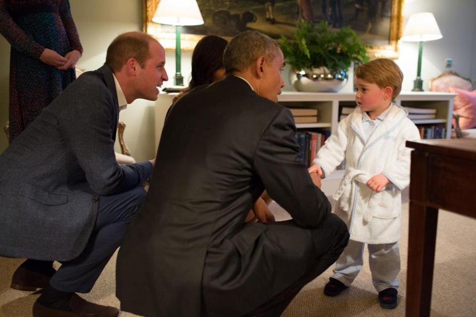 Obama conoce al príncipe George. Foto: c.o0bg.com