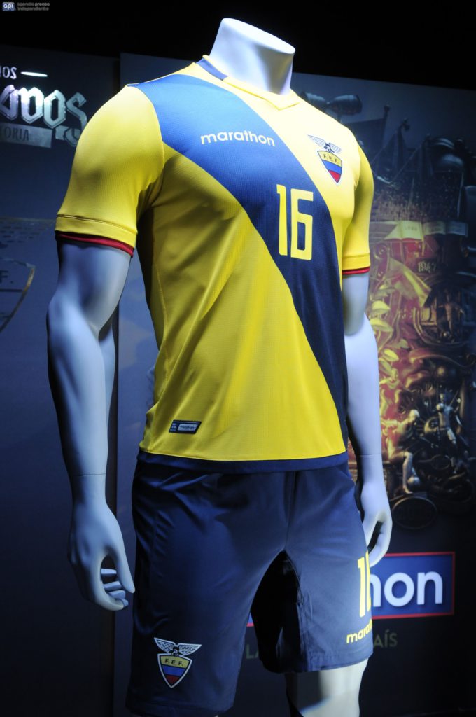 Guayaquil 19 de Mayo del 2016. Presentación de la Indumentaria que vestirá la Selección Ecuatoriana de Fútbol en la Coma América Centenario. Fotos: Marcos Pin / API
