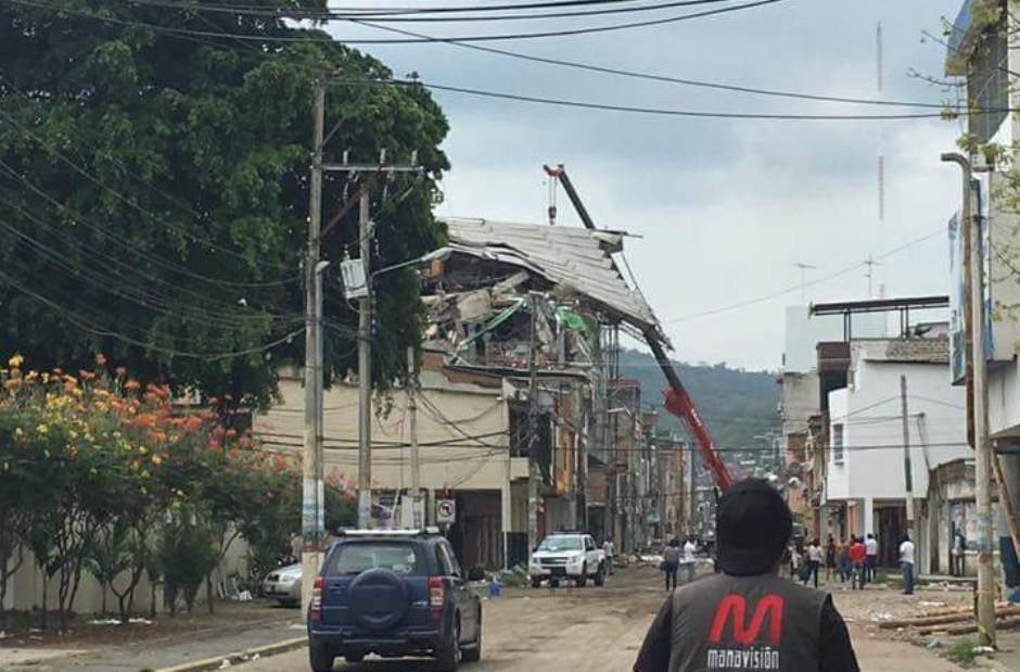 Portoviejo, tras el sismo 6.8 de las 11h46 del 18 de mayo de 2016.