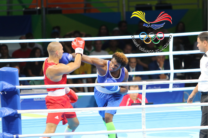 Carlos Mina, boxeador. Foto del 4 de agosto del 2016, publicada en Ecuador Olímpico. 