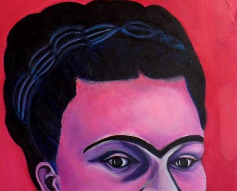  Fotografía cedida por Menier Gallery de la obra de la colombiana Beatriz Acevedo. Cerca de medio centenar de artistas de todo el mundo rinden un homenaje a Frida Kahlo por haber inspirado sus creaciones, en una exposición que estará abierta al público hasta el 31 de agosto en la Menier Gallery de Londres. EFE
