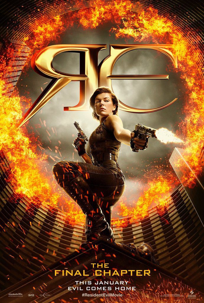 Afiche oficial de Resident Evil: The Final Chapter.