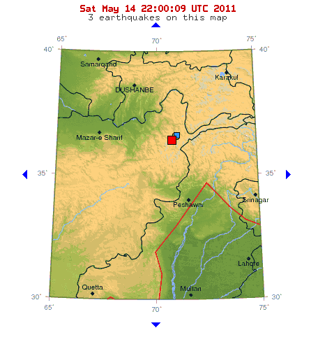 Lugar del terremoto