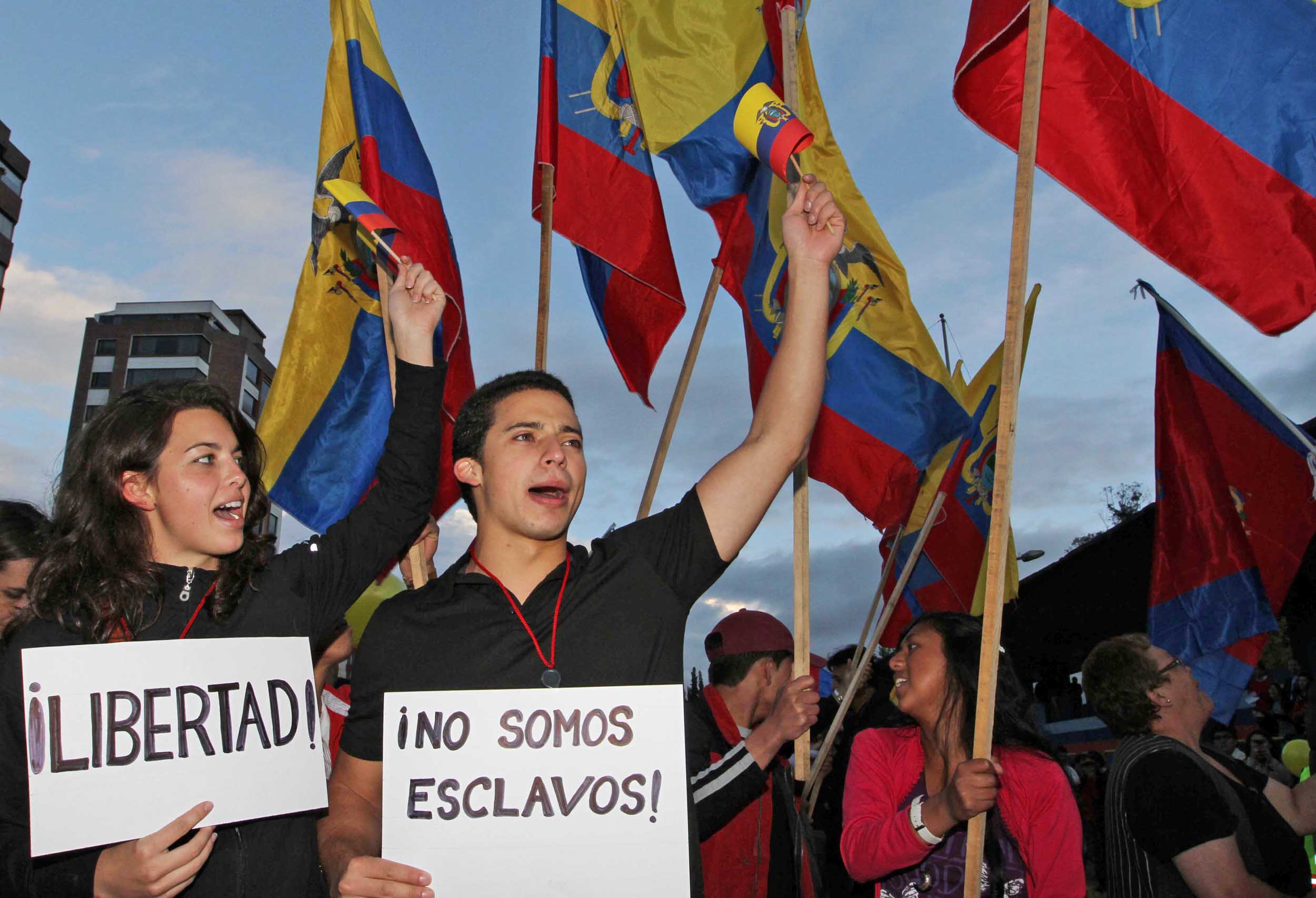 MARCHA EN CONTRA DE LA LEY DE COMUNICACION