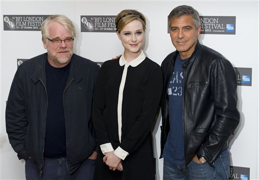 Philip Seymour Hoffman, Evan Rachel Wood, George Clooney
