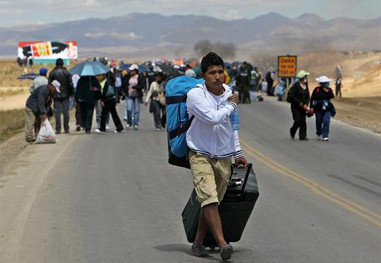 bolivia huelga