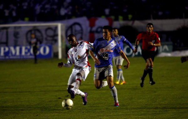 LOJA 16 DE MAYO DE 2012, En el estadio Reina del Cisne Liga de Loja recibe al Emelec APIFOTO/EDUARDO MENDIETA