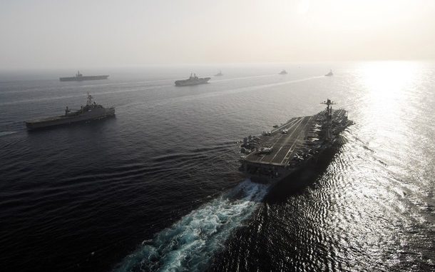 A picture released by the US Navy 24 May