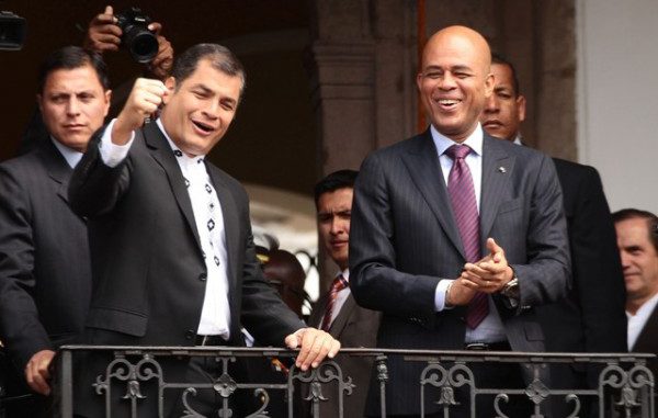 El presidente de Haití, Michel Martelly visita Ecuador