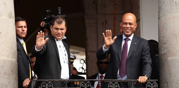 El presidente de Haití, Michel Martelly visita Ecuador