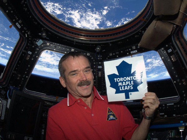 Local Input~ IN SPACE: JANUARY 6, 2013 — Canadian astronaut Chris Hadfield has regularly sent Tweets with photos over Twitter while aboard the International Space Station in orbit over Earth. — With the lockout finally ending and a 50-game NHL season about to begin, I am ready to cheer from orbit. Go Leafs! http://pic.twitter.com/xHX55431CREDIT: CHRIS HADFIELD VIA TWITTER /pws