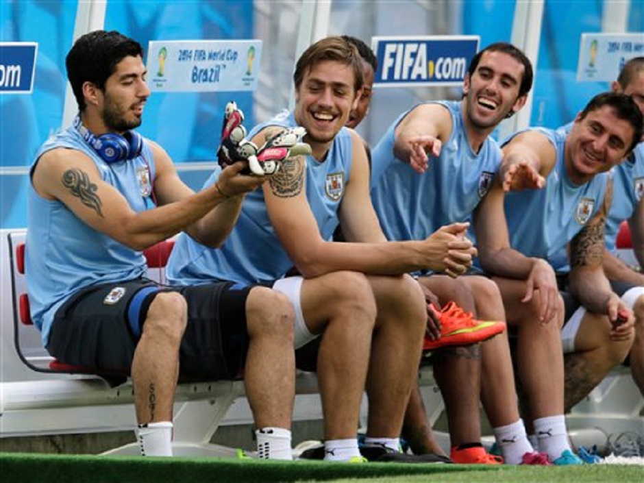 Luis Suarez, Sebastian Coates, Abel Hernandez, Diego Godin, Cristian Rodriguez
