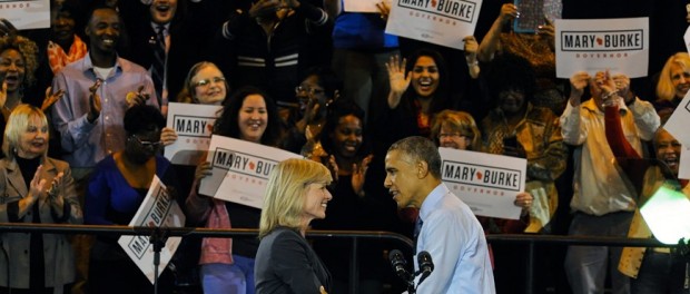 PRESIDENTE OBAMA HACE CAMPAÑA POR MARY BURKE EN WISCONSIN