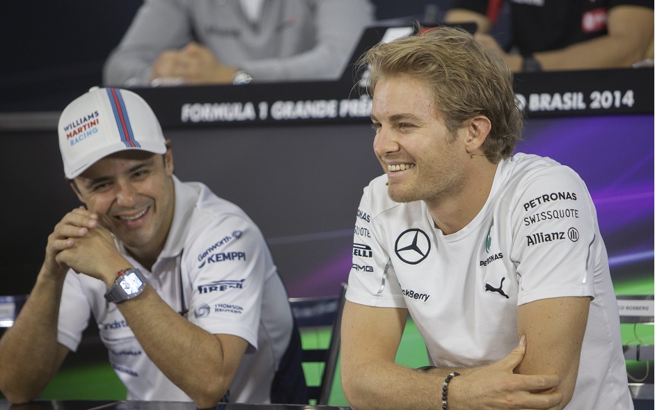 Nico Rosberg y Felipe Massa. GRAN PREMIO DE BRASIL