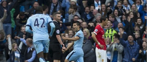 Sergio Kun Aguero. Manchester City vs United.