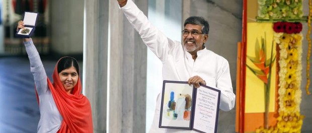 Malala y el indio reciben el premio Nobel