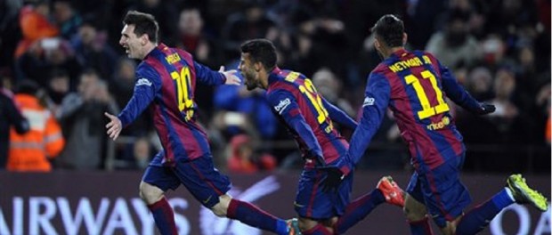 Lionel Messi, Rafinha, Neymar