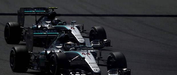 Hamilton y Rosberg.