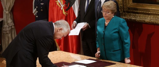 CAMBIO DE GABINETE EN EL GOBIERNO DE LA PRESIDENTA CHILENA MICHELLE BACHELET