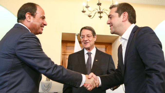 Cyprus, Greece, and Egypt tripartite summit meeting