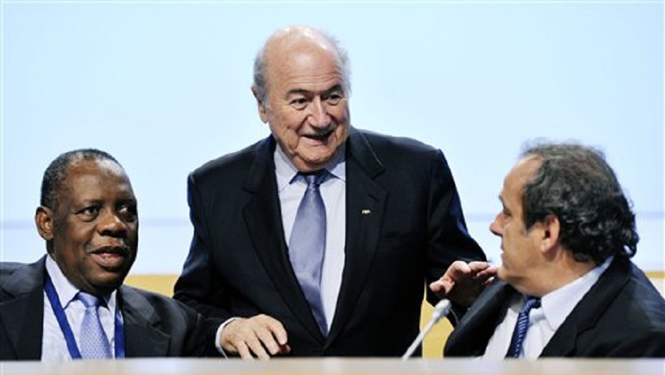 Michel Platini, Joseph Blatter, Issa Hayatou