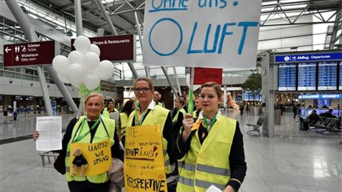 Lufthansa huelga mujeres