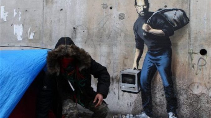 Banksy mural de Jobs