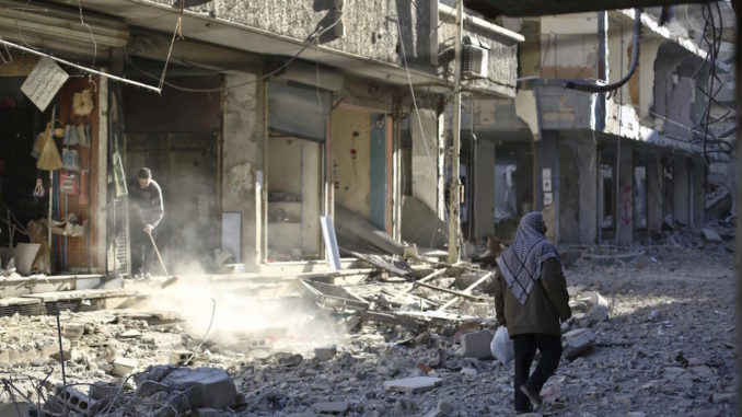 Bombardeos en Douma