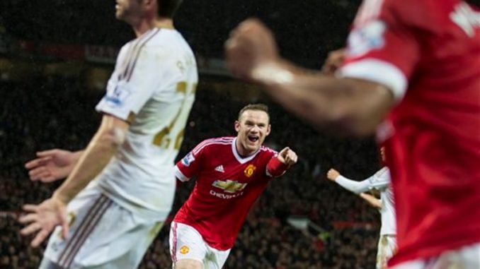 Wayne Rooney anotó el gol de su equipo premier liga inglesa