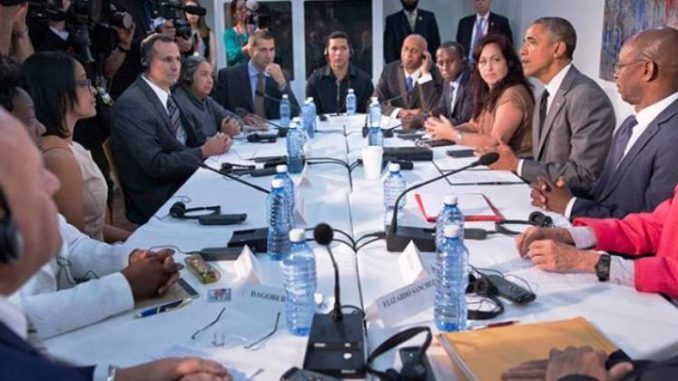 Obama con disidentes en embajada