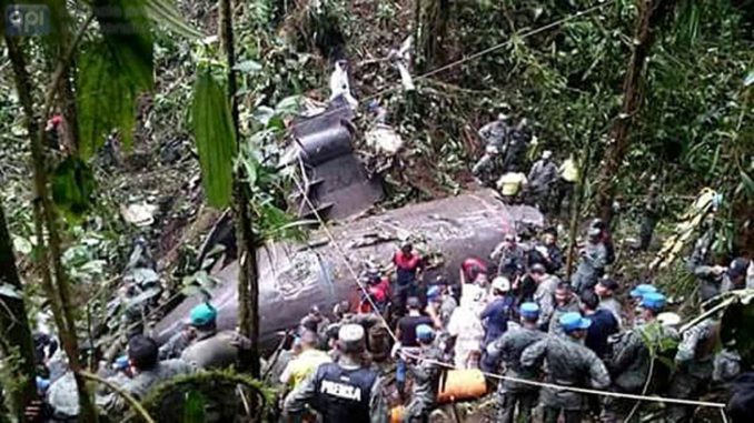 accidente aéreo Pastaza FOTO API/ ECO AMAZONICO