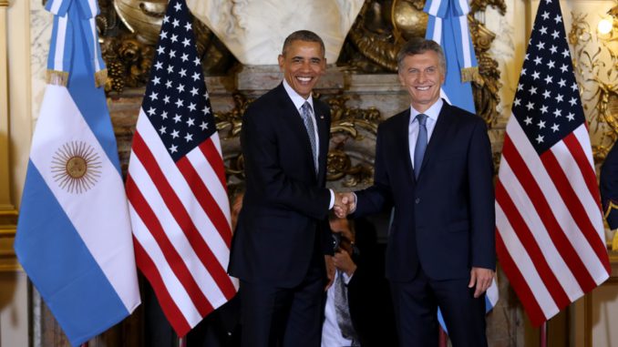 OBAMA LLEGA A LA SEDE DEL GOBIERNO DE ARGENTINA PARA REUNIRSE CON MACRI