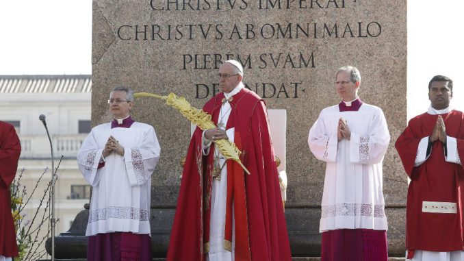 Pope Francis celebrates Palm Sunday Mass