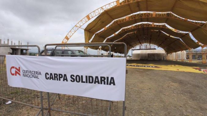 Carpa solidaria cervecería
