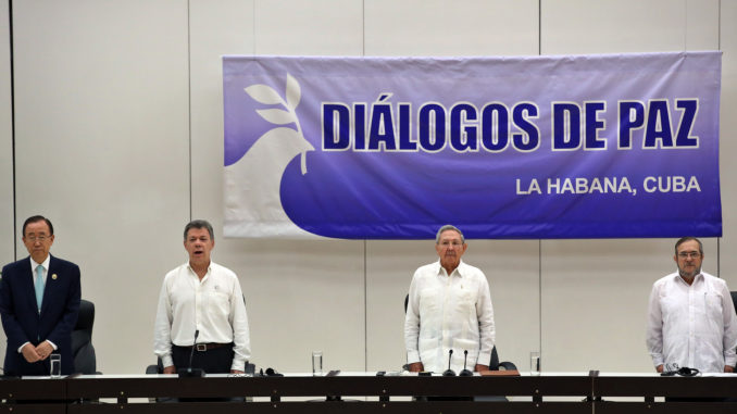 COMIENZA EN LA HABANA LA CEREMONIA DEL ACUERDO PARA CESE DEL FUEGO EN COLOMBIA