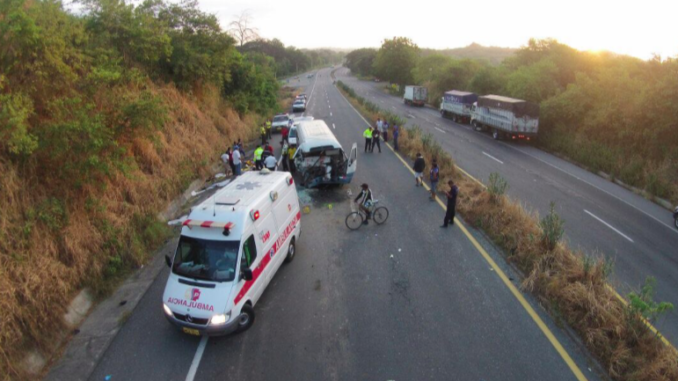 Accidente vía playas
