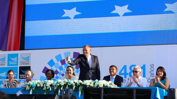 Guayaquil, 25 de julio de 2016.- Vicepresidente Jorge Glas Espinel, participó en la sesión solemne por los 481 años de fundación de Guayaquil. Foto: Wladimir Játiva/Vicepresidencia.